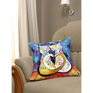 90347343 Наволочка декоративная Homepick из флиса 45x45 см LoveCats 1518 STLM-1034046