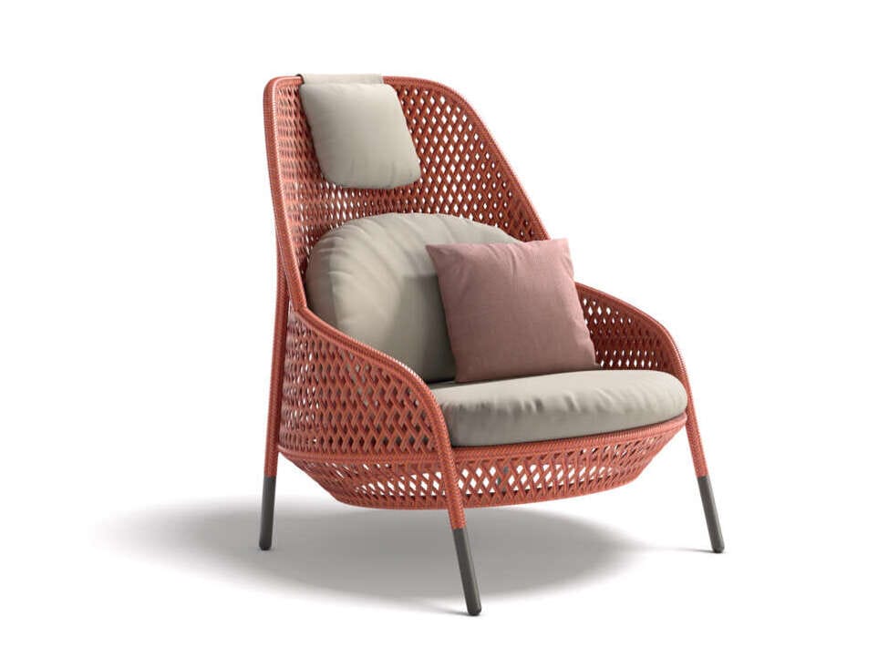 Садовое кресло из синтетического волокна с высокой спинкой DEDON AHNDA ARCH-00126615