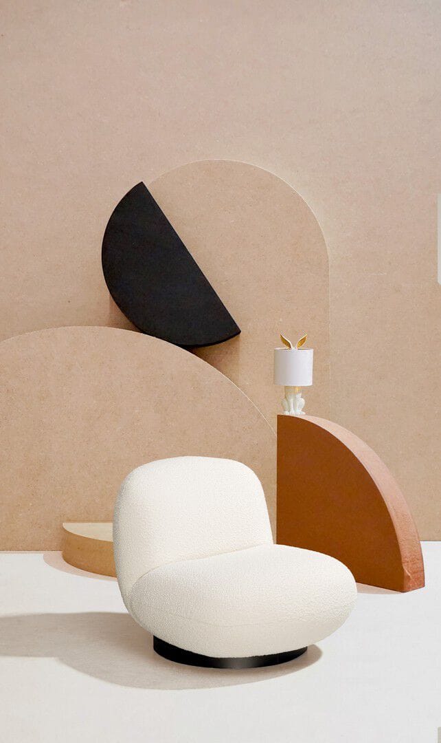 Тканевое вращающееся кресло BIZZOTTO MARGOT ARCH-00116324 - Вид №3