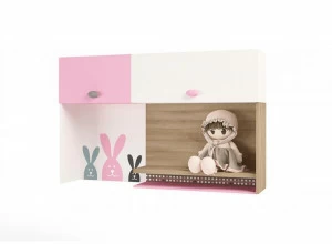 Надстройка на стол ABC-KING/навесная полка левая MIX BUNNY (розовый)