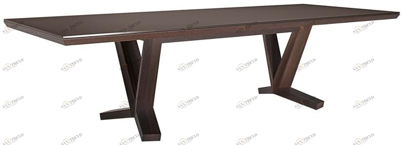 JESSE Прямоугольный стол из дерева и стекла sun-id-1493668