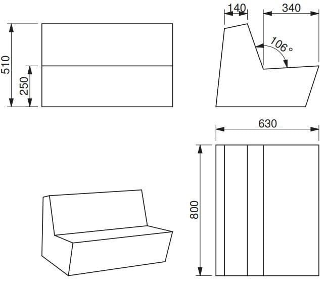 Диван из пены QM Quinze & Milan Минус+ ARCH-00037449 - Вид №32