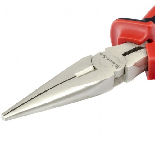 Длинногубцы прямые NICKEL 160 мм никелированные двухкомпонентные рукоятки MATRIX 12546 - Вид №2