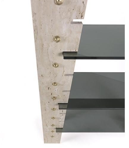 Gianfranco Ferré Home Книжный шкаф из травертина и стекла Fitzroy sun-id-1355996 - Вид №3