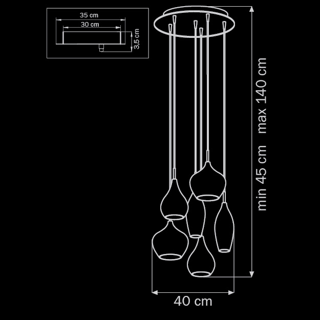Подвесная люстра Lightstar Pentola 803068 LIGHTSTAR ДИЗАЙНЕРСКИЕ, PENTOLA 057568 Зеленый  - Вид №1