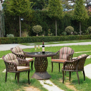 RT-A92 Brown 4Pcs Комплект плетеной мебели Afina