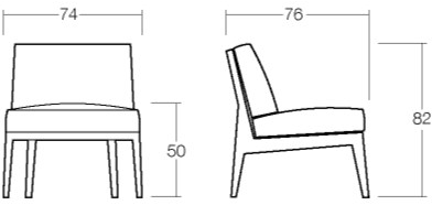 Chaarme Letti Кресло со съемным чехлом из ткани sun-id-1352779 - Вид №2
