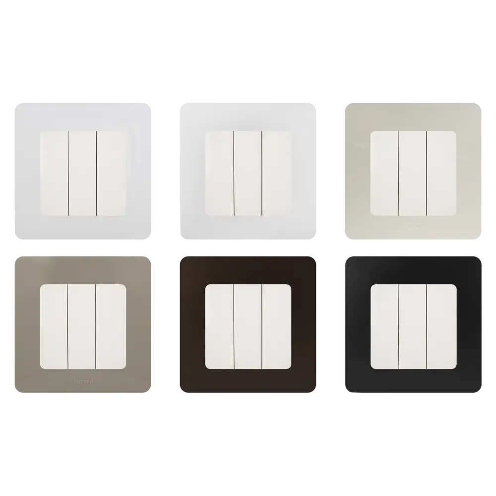 Трёхклавишный выключатель Legrand Etika для скрытого монтажа в цвете слоновая кость 17356396 STLM-0007978 - Вид №1