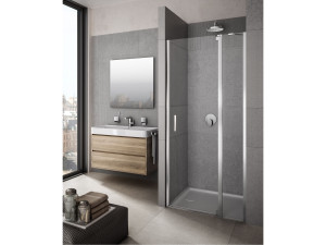 Душевая кабина из закаленного стекла с распашной дверью