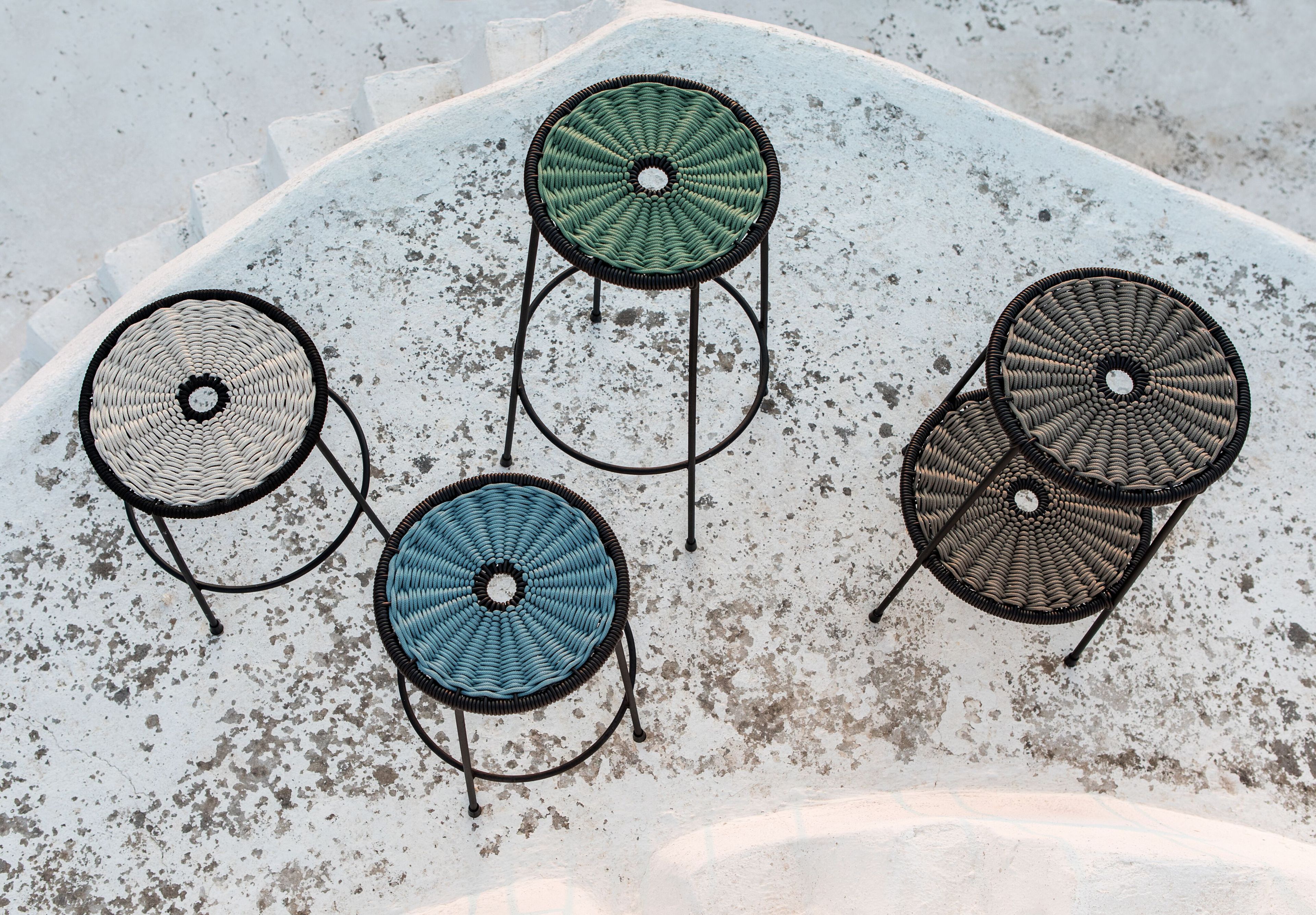 Высокий стул из железа и веревки для сада cbdesign космос ARCH-00010385 - Вид №6