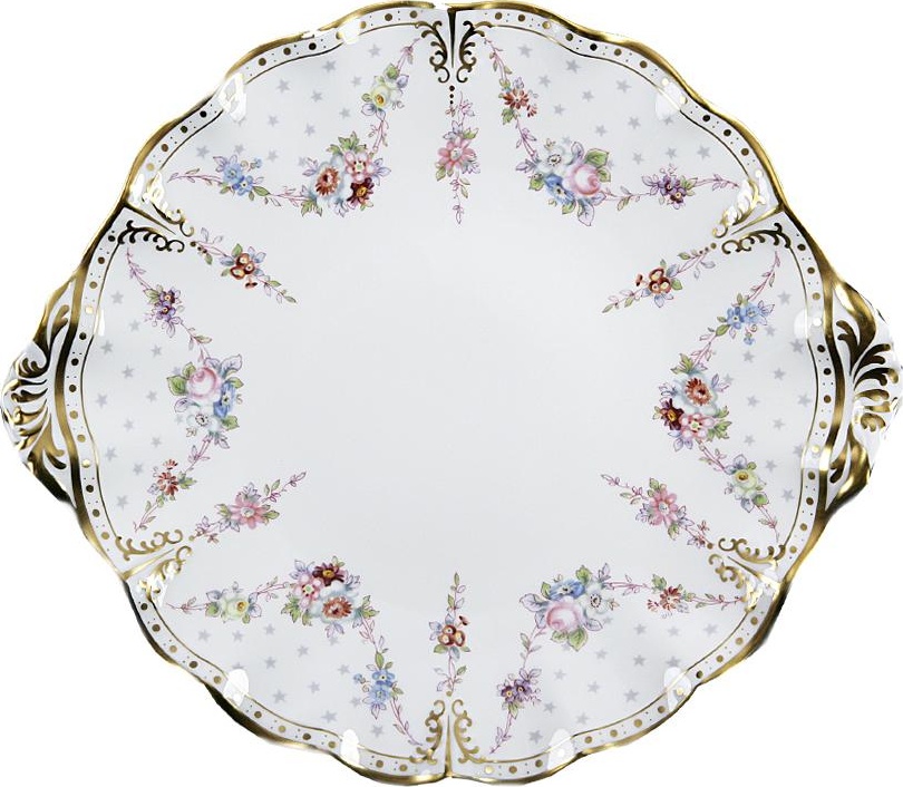 62555 Royal Crown Derby Блюдо круглое Royal Crown Derby "Роял Антуанетта" 23см Фарфор костяной 