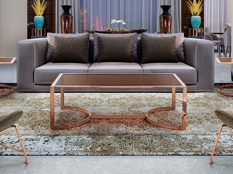 098668 Журнальный стол розовое золото Schuller Betsy 