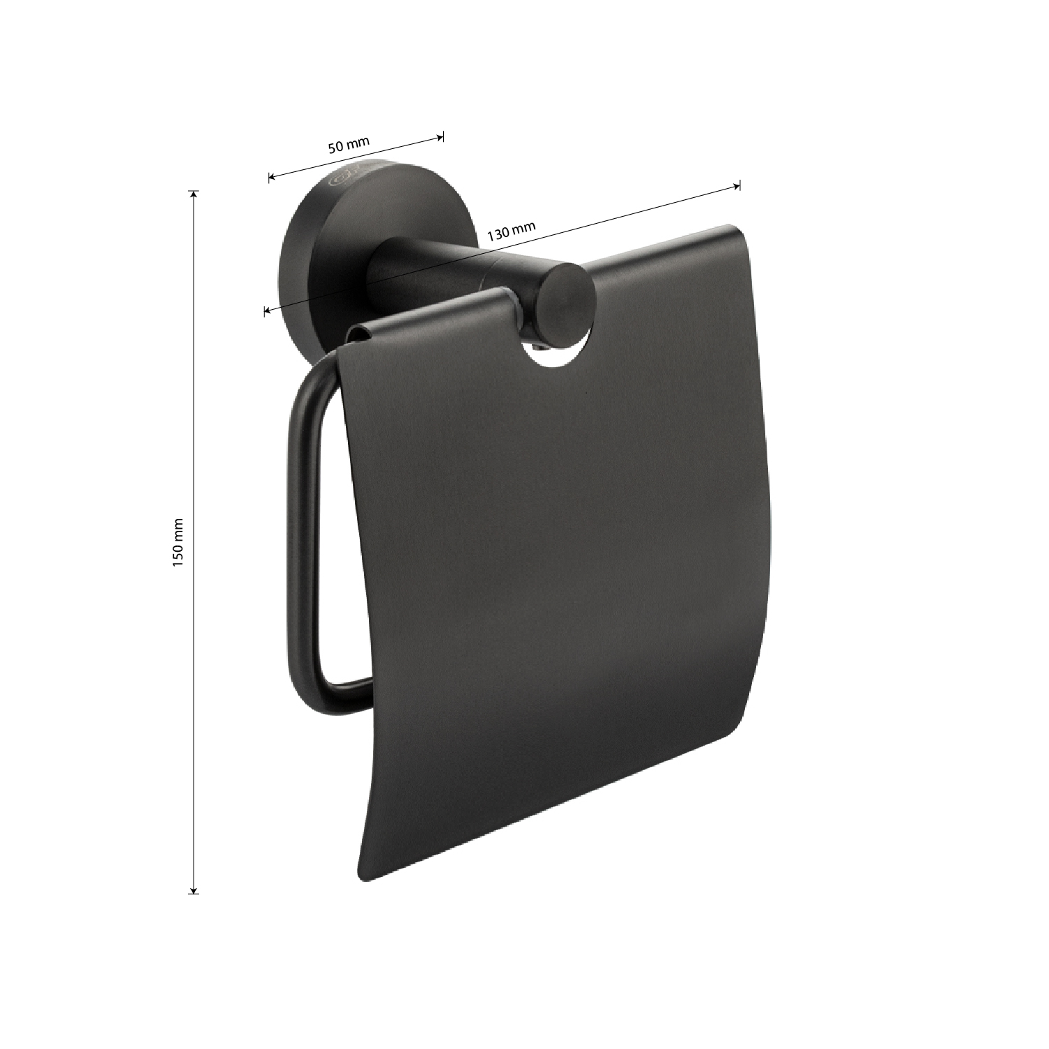 GFmark - Держатель туалетной бумаги с экраном, ГРАФИТ, код: 78003  - Вид №2