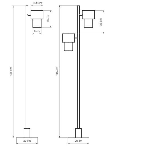 Регулируемая металлическая светодиодная напольная лампа luxcambra Kan ARCH-00144071 - Вид №7