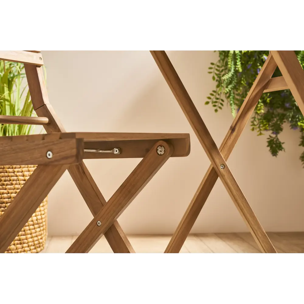 Набор садовой мебели Naterial Origami складной акация: стол и 2 стула STLM-2011954 - Вид №16