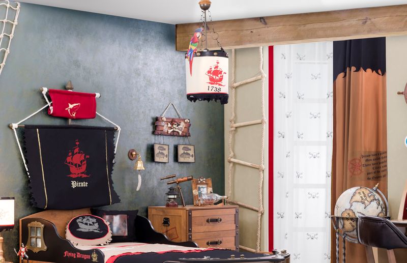 Люстра детская с попугаем Pirate CILEK PIRATE 00-3832370 Разноцветный;черный Santreyd  - Вид №1