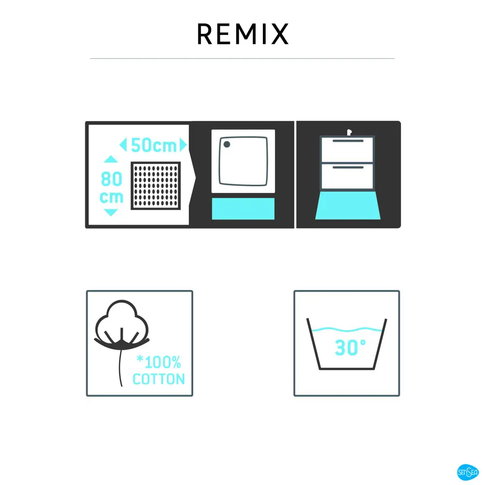 Коврик для ванной комнаты Sensea Remix 50x80 см цвет серый Без серии STLM-2066475 - Вид №7