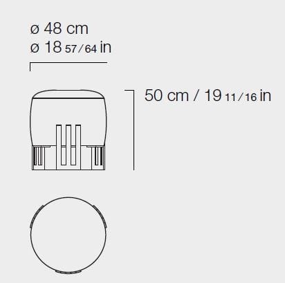 Круглый пуф с мягкой тканью и бархатом ETRO Home Interiors Klee ARCH-00047708 - Вид №3