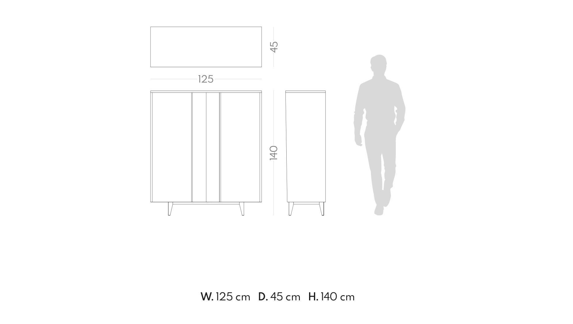 Деревянный шкаф с распашными дверцами PRADDY Miller ARCH-00095471 - Вид №2