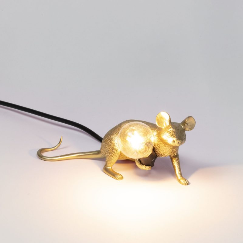 Настольная лампа 8,1х6,2 см золотая Mouse Lamp Gold Lop 15072 GLD SELETTI ЖИВОТНЫЕ, МЫШЬ 00-3882459 Золото  - Вид №3