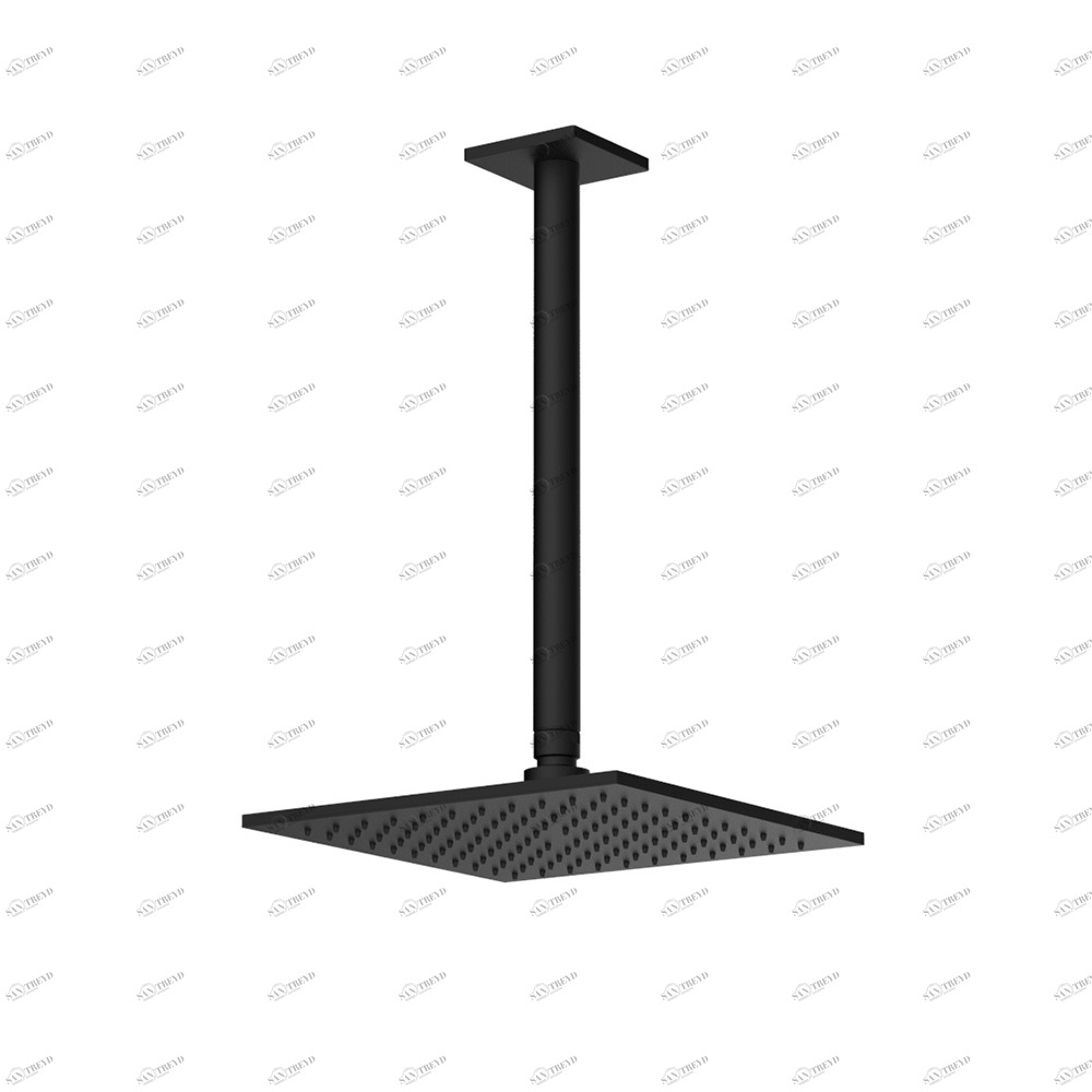 Graffio Квадратная лейка душа 240 × 240 мм с потолочным кронштейном 300 мм, квадратная розетка. GY852 