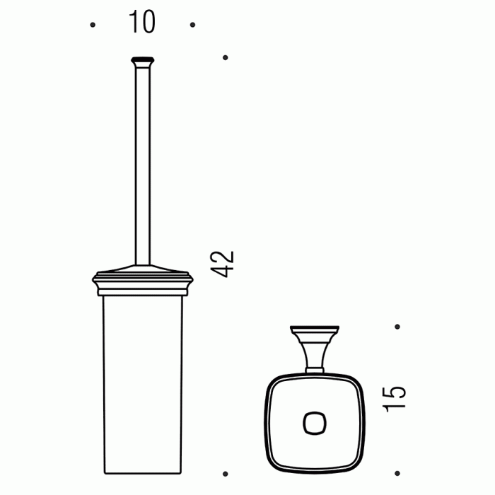 B3207 Ёршик настенный (хром) COLOMBO PORTOFINO Colombo Design - Вид №2