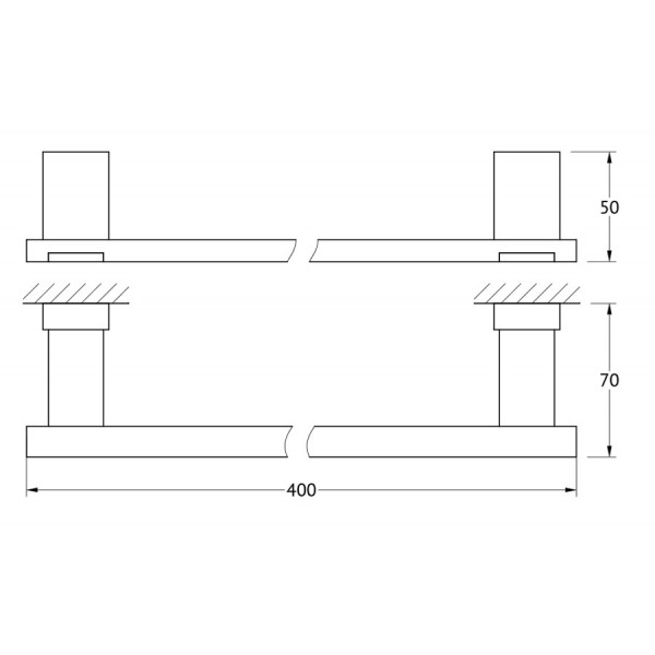Держатель для полотенец 40 см LINEAG (Италия) TIF 008 sun-id-561155 - Вид №1