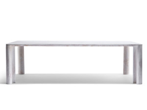 Травертин прямоугольный садовый стол