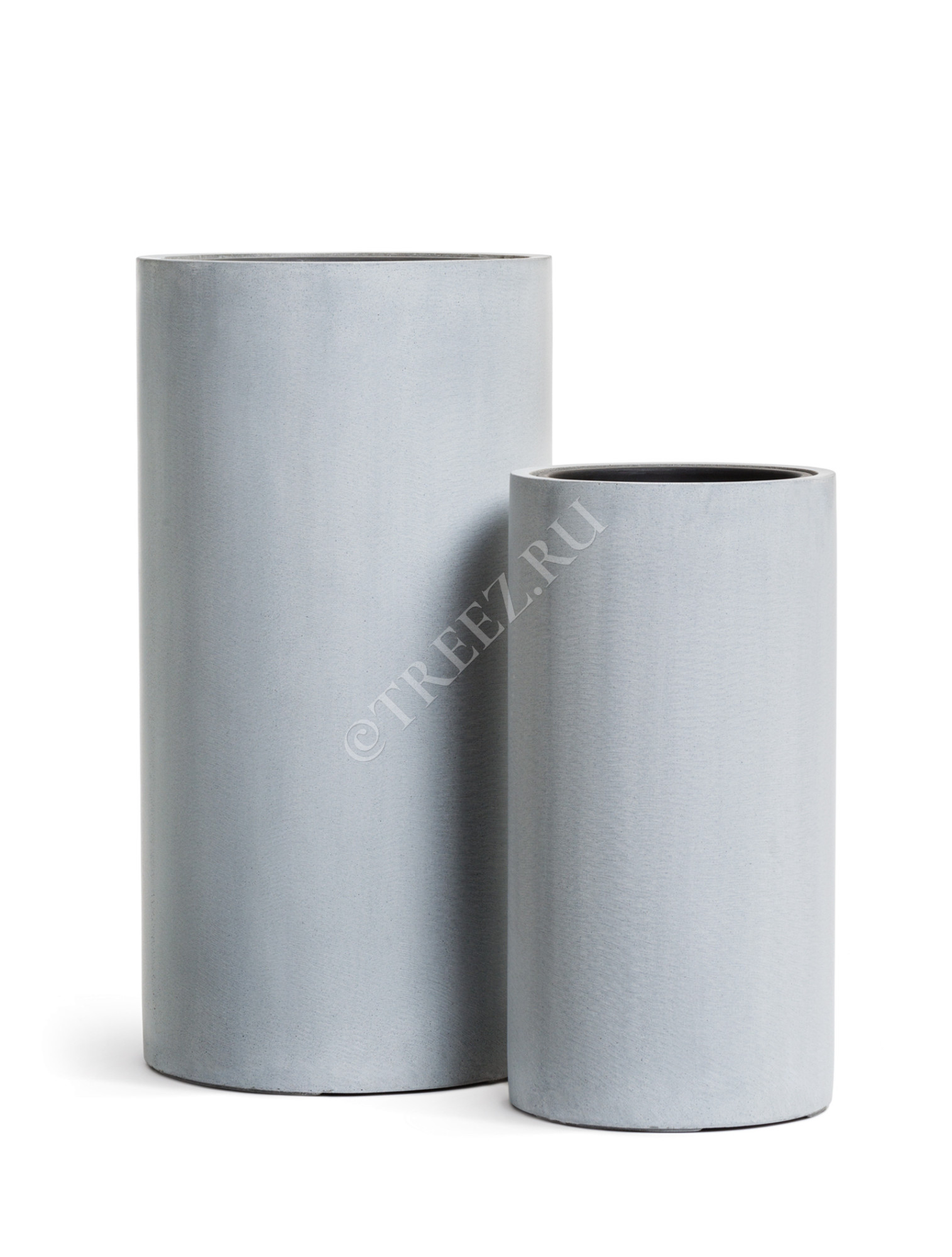 41.3320-02-029-LG-60 Кашпо  Effectory - серия Beton - Высокий цилиндр - Серый ледник Цветочная коллекция 