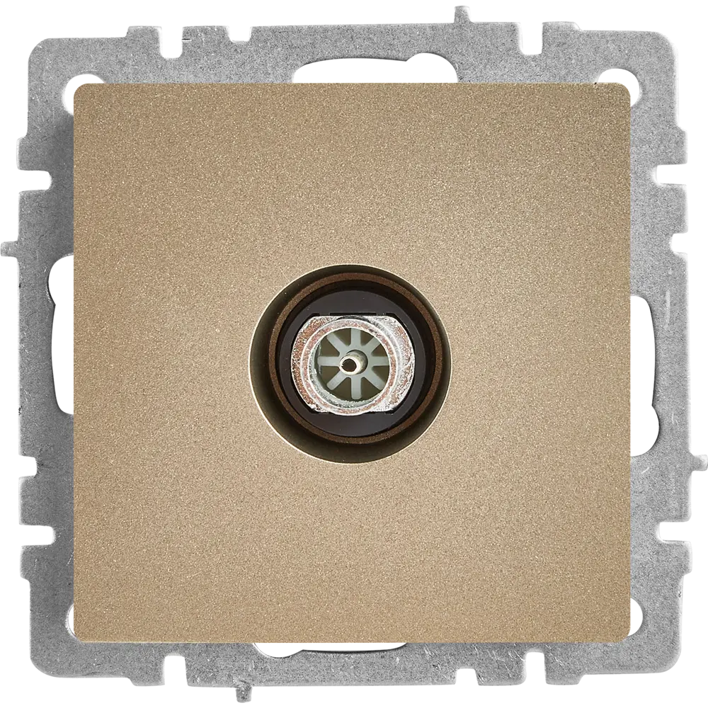 Розетка TV IEK Brite для скрытого монтажа цвет шампань 87761644