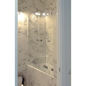 Шторка на ванну 130x160 GV-864TWO прозрачное стекло 6 мм GUTEWETTER TREND PART