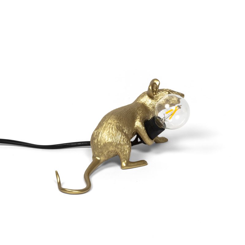 Настольная лампа 8,1х6,2 см золотая Mouse Lamp Gold Lop 15072 GLD SELETTI ЖИВОТНЫЕ, МЫШЬ 00-3882459 Золото  - Вид №6