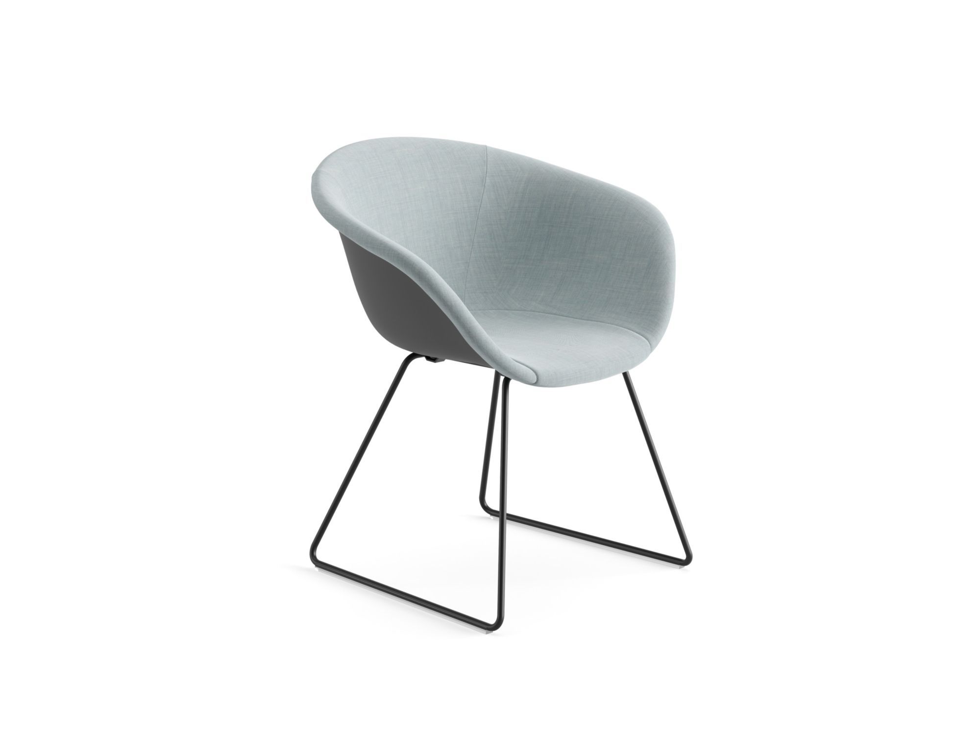 Стул с салазками, частично покрытый тканью Arper Duna 02 ARCH-00041352 - Вид №9