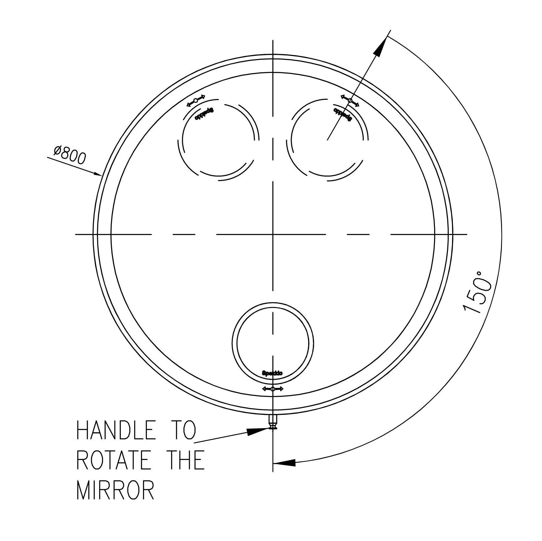 Зеркало в черной оправе Spekkio Venus ARCH-00110432 - Вид №11