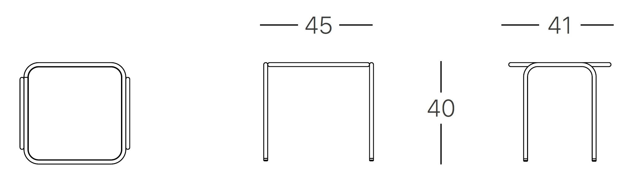 Прямоугольный журнальный столик из окрашенного металла и пробки S-CAB Dress_Code ARCH-00020046 - Вид №3