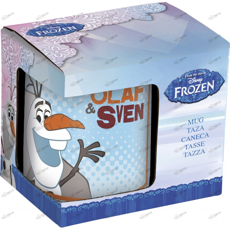 Кружка керамическая в подарочной упаковке "Холодное сердце. Олаф и Свен 2", 220 мл STOR ХОЛОДНОЕ СЕРДЦЕ 335766 Голубой Santreyd 