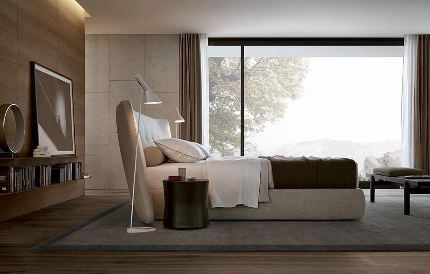 Poliform Двуспальная кровать с обивкой и изголовьем капитоне sun-id-1441666 - Вид №3