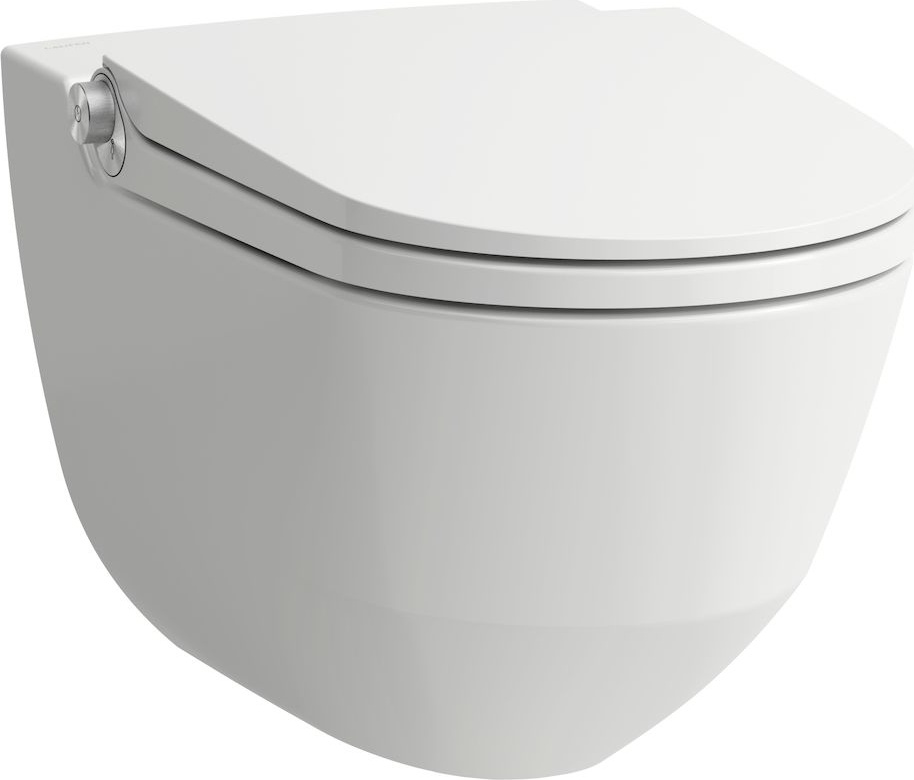 H8206917160001 Подвесной безободковый унитаз-биде с пультом дистанционного управления, с сиденьем и крышкой LAUFEN PRO
