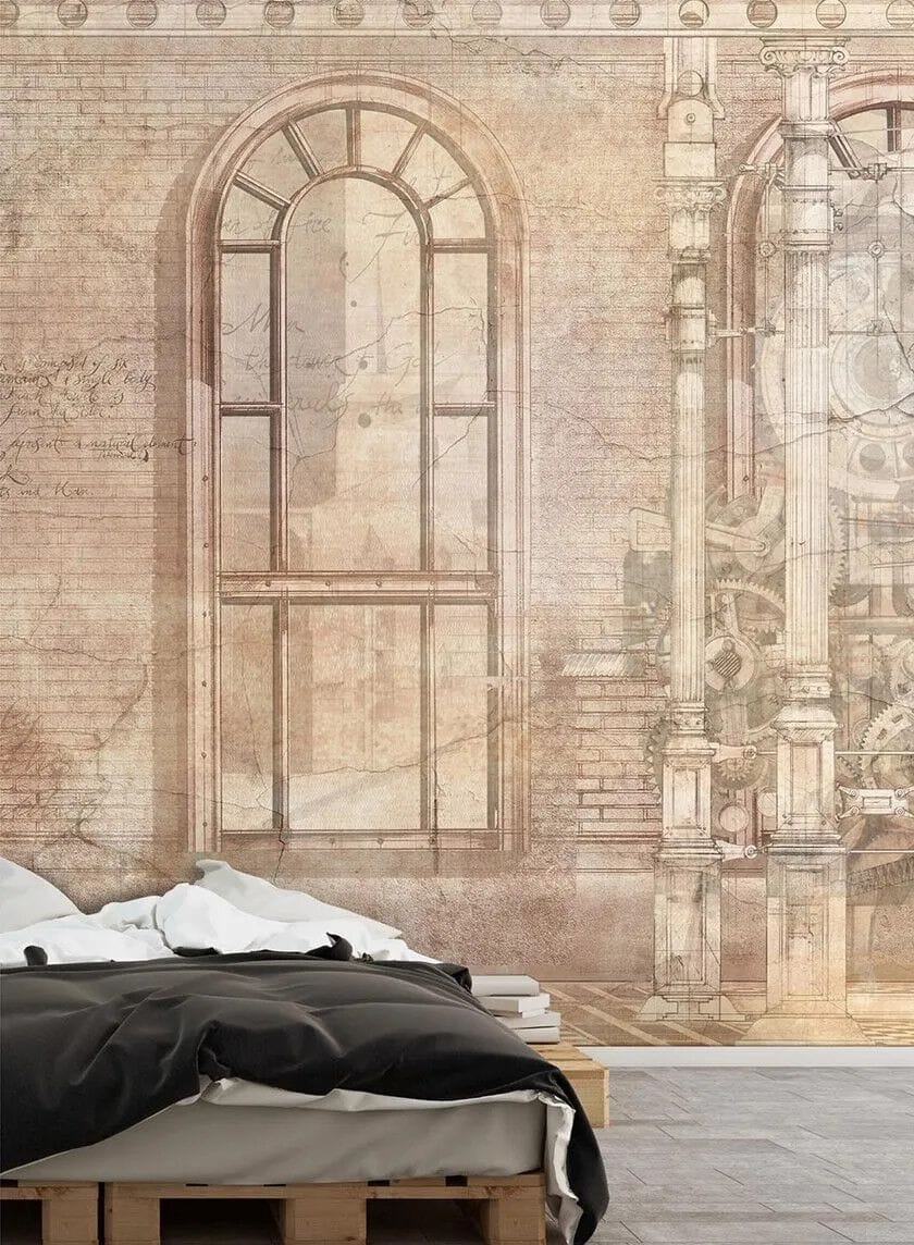 Обои moderna industrial, ПВХ бесплатно, ЭКО, моющиеся WallPepper THROUGH THE WINDOWS ARCH-00067595