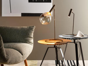 Настольная лампа из боросиликатного стекла