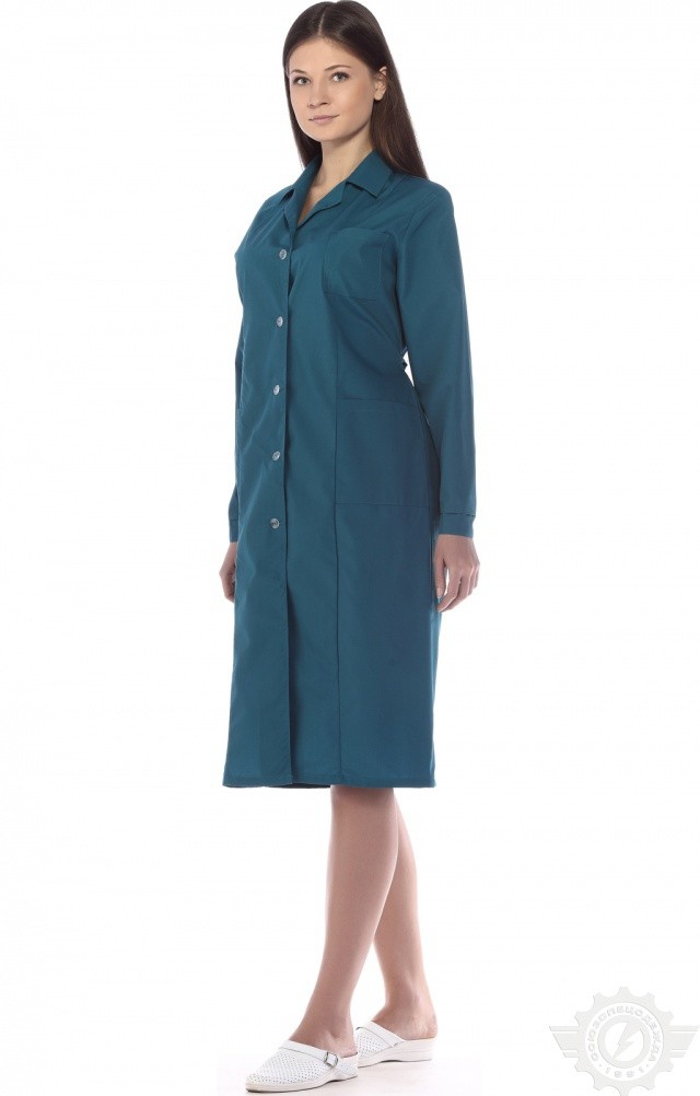 63271 Халат "Золушка" бирюза  Одежда для обслуживающего персонала  размер 58/158-164 Спецодежда  - Вид №8