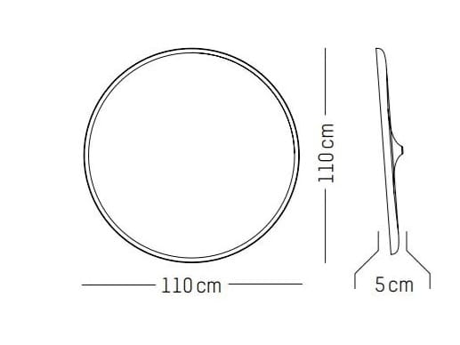 Круглое зеркало с алюминиевой рамкой Petite Friture Francis ARCH-00076940 - Вид №7