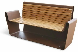 Metalco Скамья Corten ™ с подлокотниками