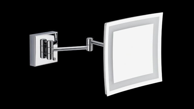 SP814 Увеличительное зеркало, квадратное, с рамкой со светодиодной подсветкой bagno&associati Complementi Bagno & Associati