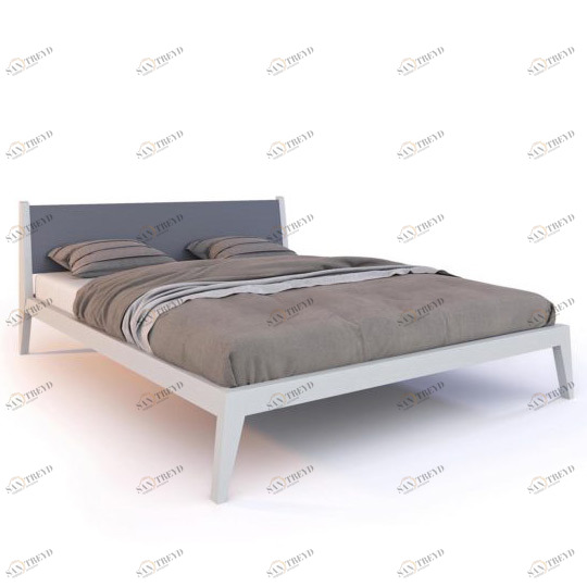 Кровать полутораспальная 140х200 см серая с решеткой Fly BRAGIN DESIGN REPLACE 00-3862358 Серый 