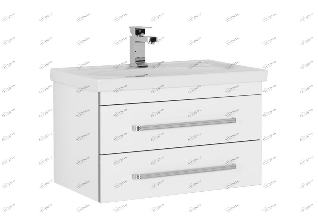 Тумба под раковину Aquanet Сиена 70 белый (подвесной 2 ящика) sun-id-270649