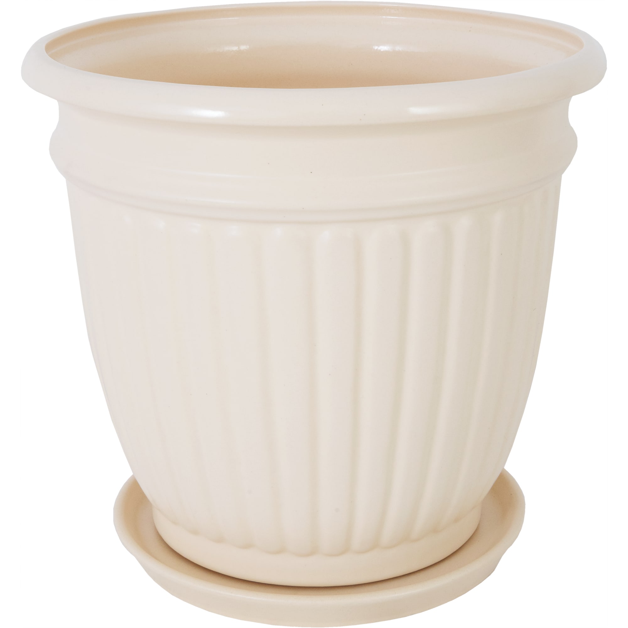 83432949 Горшок цветочный ø26.6 h23.7 см v7.5 л керамика слоновая кость Виктория Santreyd