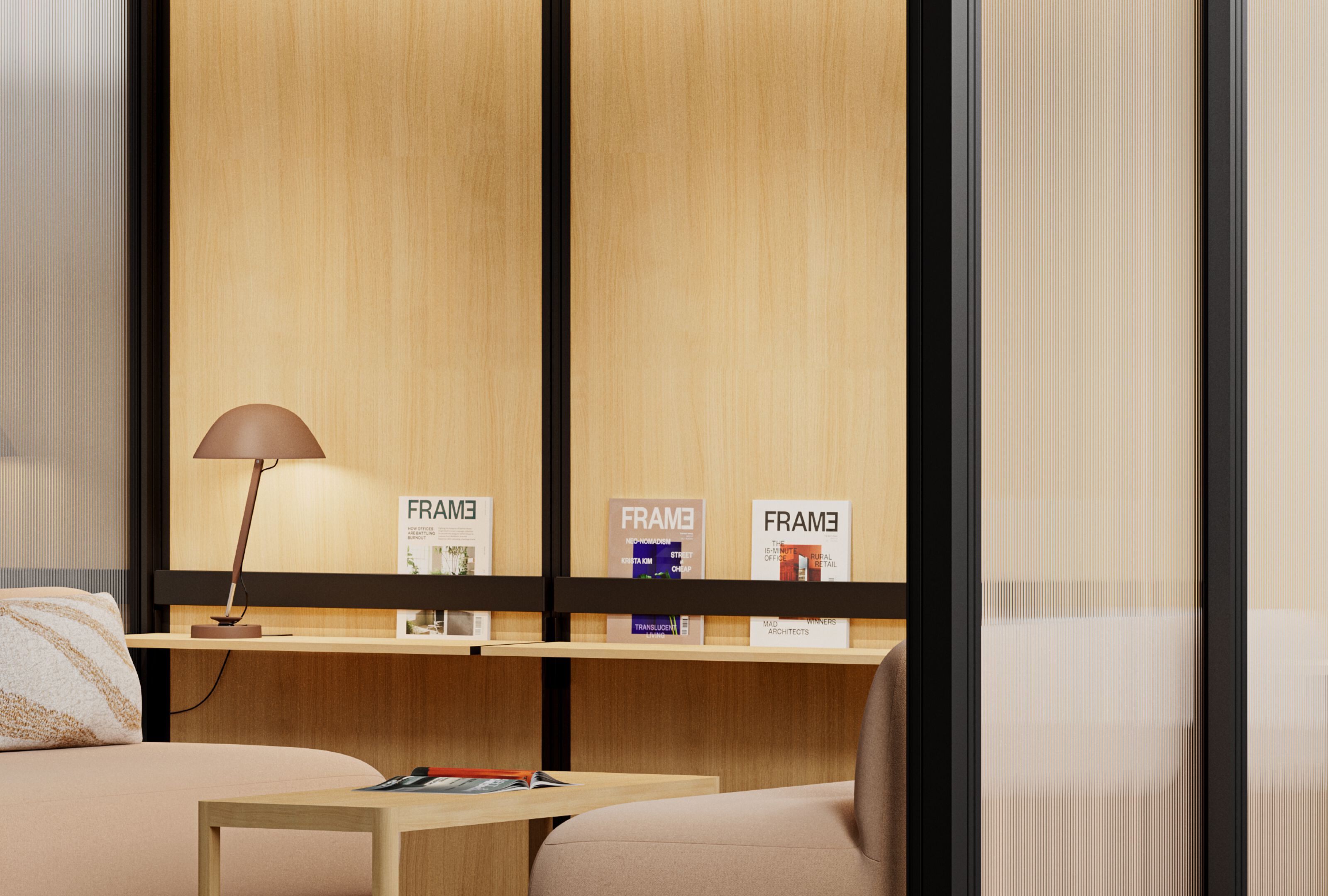 Алюминиевый и стеклянный офисный остров для кофе-брейка Mute Modular ARCH-00141600 - Вид №1