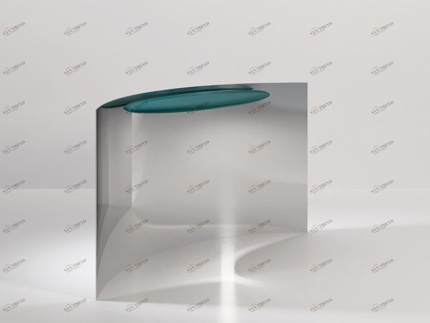 Secolo Tangent Консоль из метала c матовой/глянцевой лакированной деревянной столешницей 