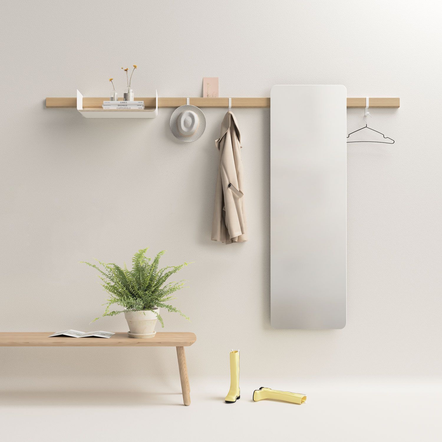 Деревянная секционная прихожая с настенным зеркалом Variand Furniture E11 ARCH-00131880 - Вид №16